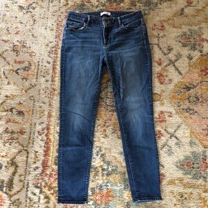 LOFT curvy skinny dark wash jeans, size 8/29, excellent!